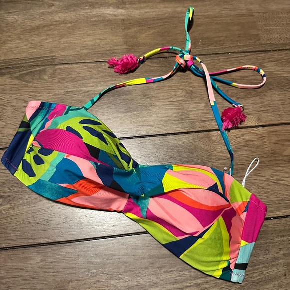 Trina Turk Swim $92 Rainforest Bandeau Bikini Top - Picture 3 of 6